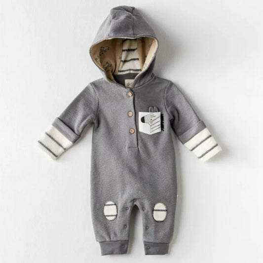 Andywawa AC24156 Combinaison bébé Petit Zèbre Gris - Image 1