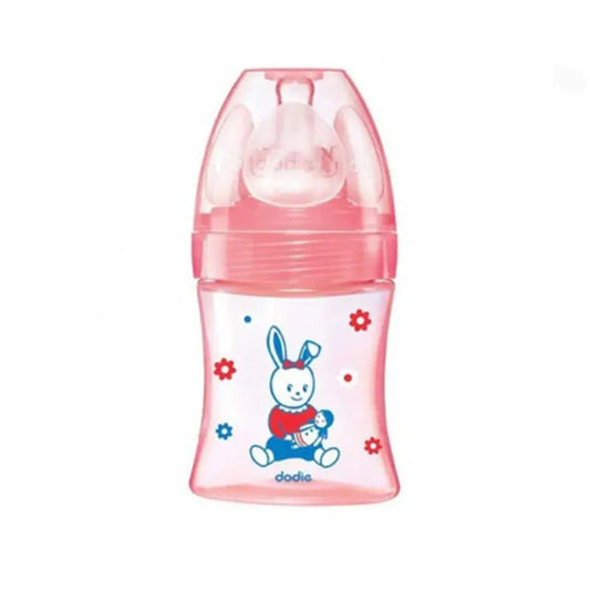 Biberon Dodie Anti-Colique Tétine Ronde 150ml (0-6m) - Rose Poupée - Image 1