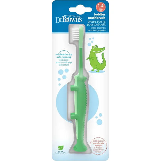 Brosse à dents pour tout-petits Dr. Brown’s – crocodile - Image 1