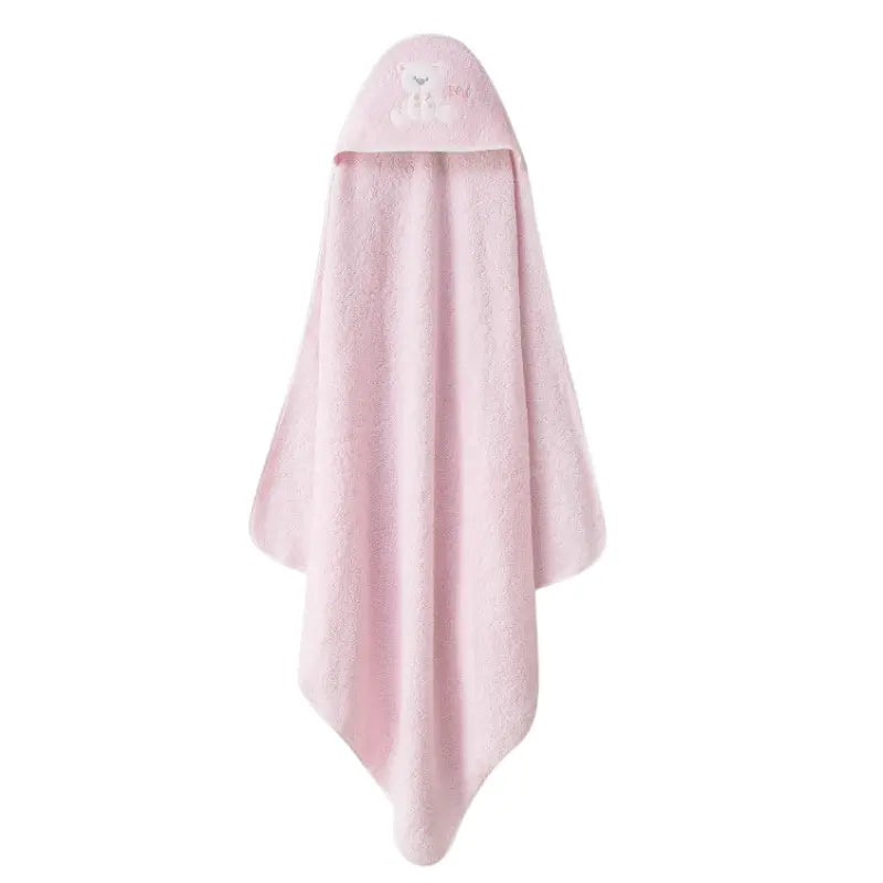 Cape de bain 1X1 Mod Ours Nœud papillon + Bavoir rose - Image 4