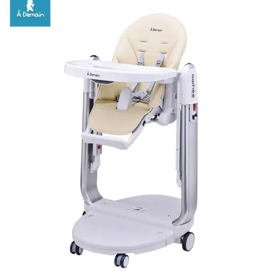 Chaise haute multifonctionnelle 3 en 1 beige – A Demain - Image 1
