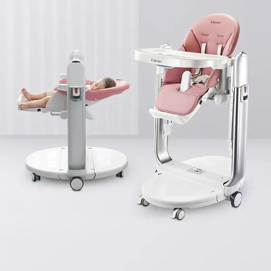 Chaise haute multifonctionnelle 3 en 1 rose – A Demain - Image 3