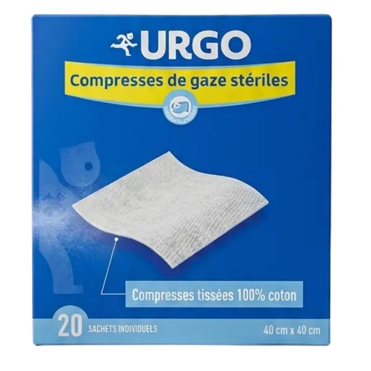 Compresses Stériles Urgo 40cmx40cm 10 sachets individuels - Image 1