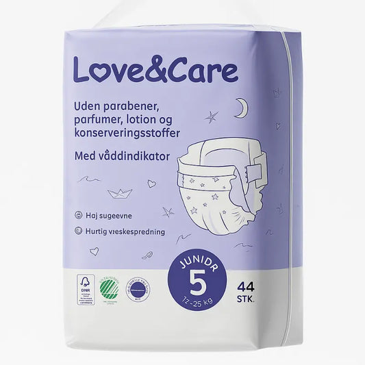 Couches Love and Care 5 junior 12-25 kg 44 unités - Image 1