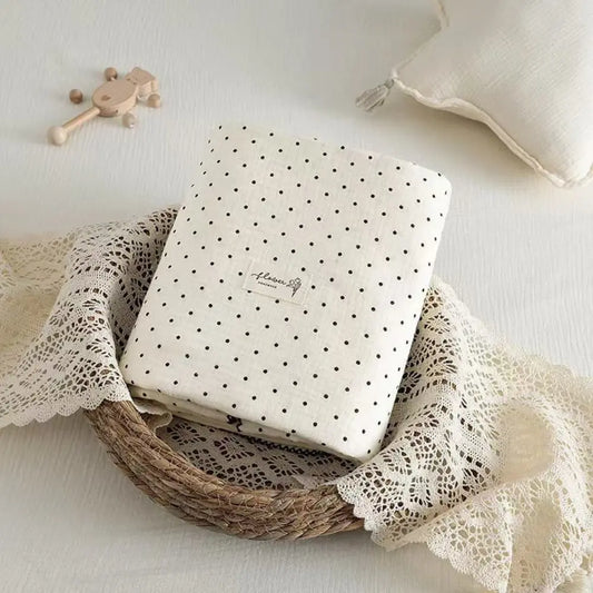 Couverture en Mousseline de Coton Bio 120cm x 130cm Points - Image 1