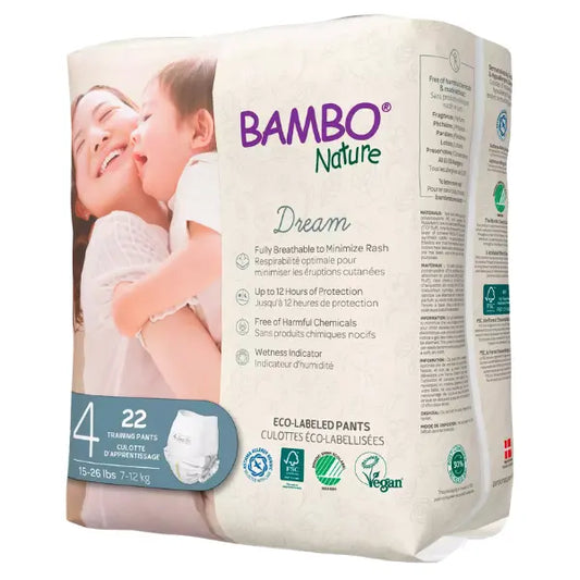 Culottes d’entraînement Bambo Nature Dream Taille 4 (7-12 kg) – Pack 22 unités - Image 1