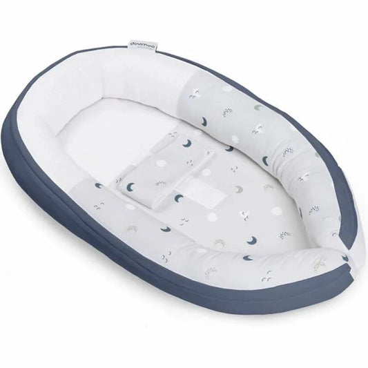 Doomoo Cocoon Réducteur De Lit Lune Grise Bleue - Image 1