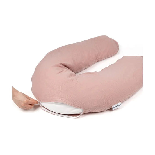 Doomoo Coussin de maternité Comfy Big en tissu tétra rose - Image 3