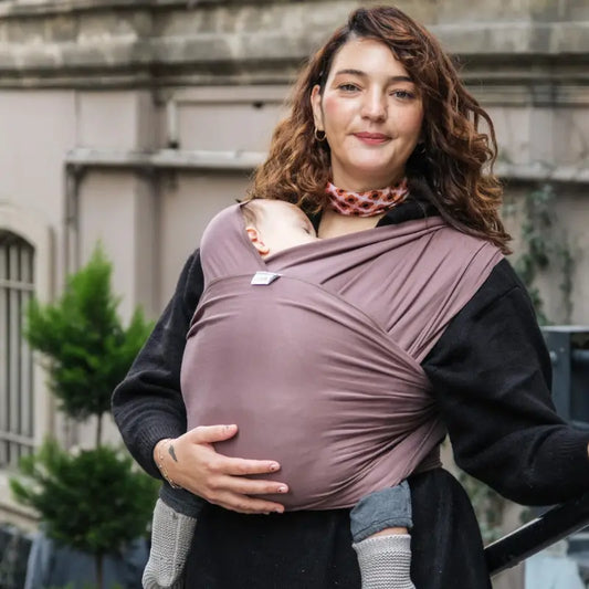Echarpe de Portage Bébé Neko – taupe - Image 1