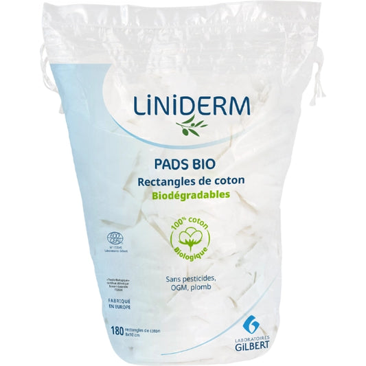 Gilbert en coton bio rectangulaire 8x10cm, sachet de 180 - Image 1