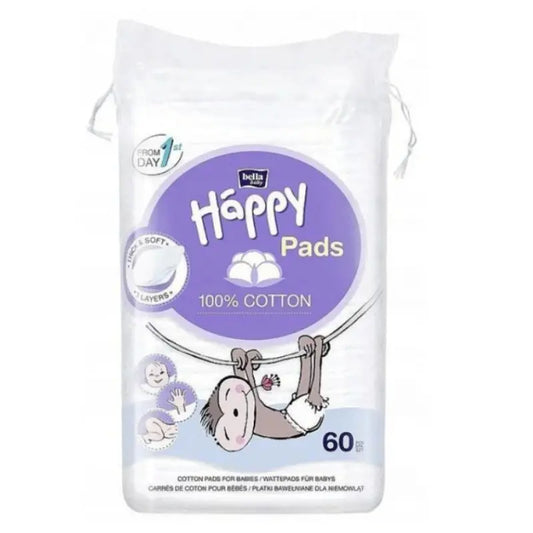 Happy Coton carré Coton pads pour Bébés x60 - Image 1