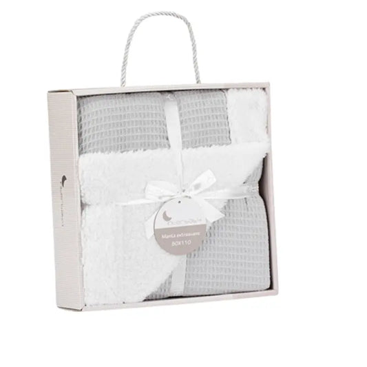 Interbaby Couverture nid d’abeille gris - Image 1