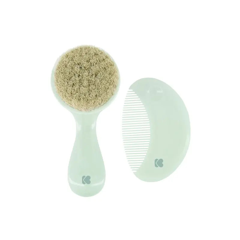 Kikkaboo Peigne et brosse à poils naturels Savanna Mint - Image 2