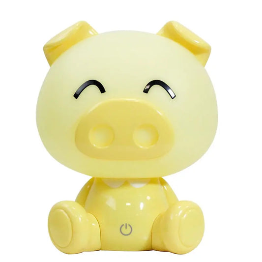 Lampe de table LED intégrée pour enfant Luminosa Piggy, jaune - Image 1
