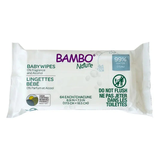 Lingettes pour bébé Bamboo Nature - Image 1