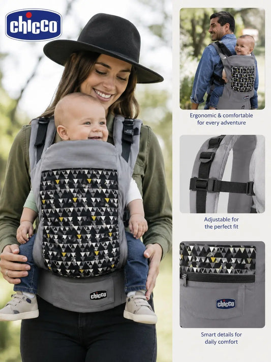 Porte-Bébé Confortable et Stylé Chicco Motif Triangulaire - Image 1