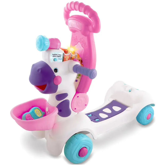 Porteur - Trottino mon zèbre rigolo rose - Image 1