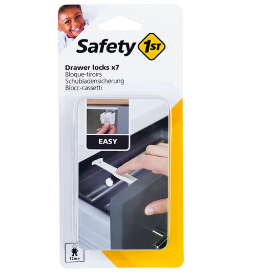 Serrure de tiroir Safety 1st - 7 pièces – Blanc - Image 1