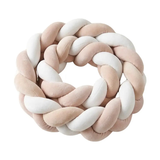 Tresse de Lit Bébé Blanc,Rose et Beige - Image 1