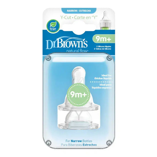 2 Tétines Étroites En Silicone Dr Brown’s Y-Cut - Image 1