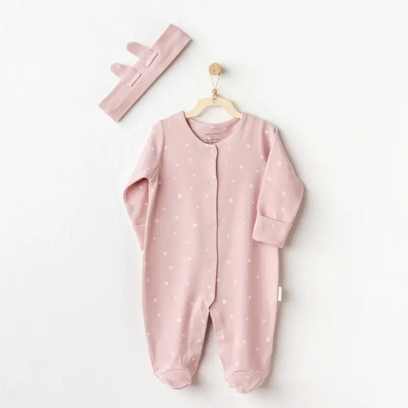 Andy Wawa Ac25044 Ensemble combinaison bébé gazelle chiot écru rose - Image 1