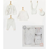 Andywawa Ac22340 Ensemble bébé fille 5 pièces motif lys écru, sortie d'hôpital - Image 1