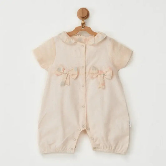 Andywawa AC22659 Combinaison bébé à pompons Crème vanille - Image 1