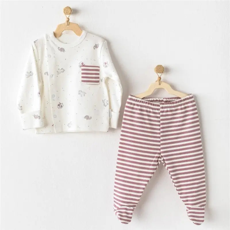 Andywawa Ac23687 Ensemble de 2 bodys pour bébé motif zèbre - Image 2