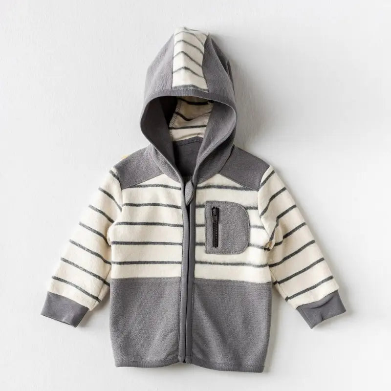 Andywawa AC24157 Veste bébé Little Zebra Écru Gris - Image 1