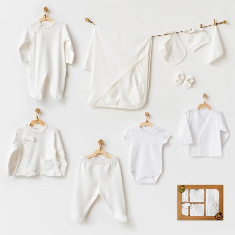 Andywawa Coffret nouveau-né  10 pièces de sortie d'hôpital pour pour bébé fille  - Blanc - Image 2