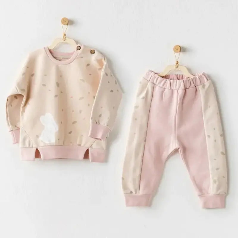 Andywawa Ensemble 2 Pièces  Beige et Rose - Image 2
