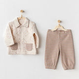 Andywawa Ensemble 2 pièces pour bébé ours Beige clair - Image 1
