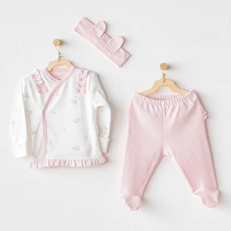 Andywawa Ensemble 3 pièces body bébé fille AC25647 - Image 2