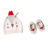 Andywawa Ensemble bonnet et chaussons pour bébé Pingouin - Image 1