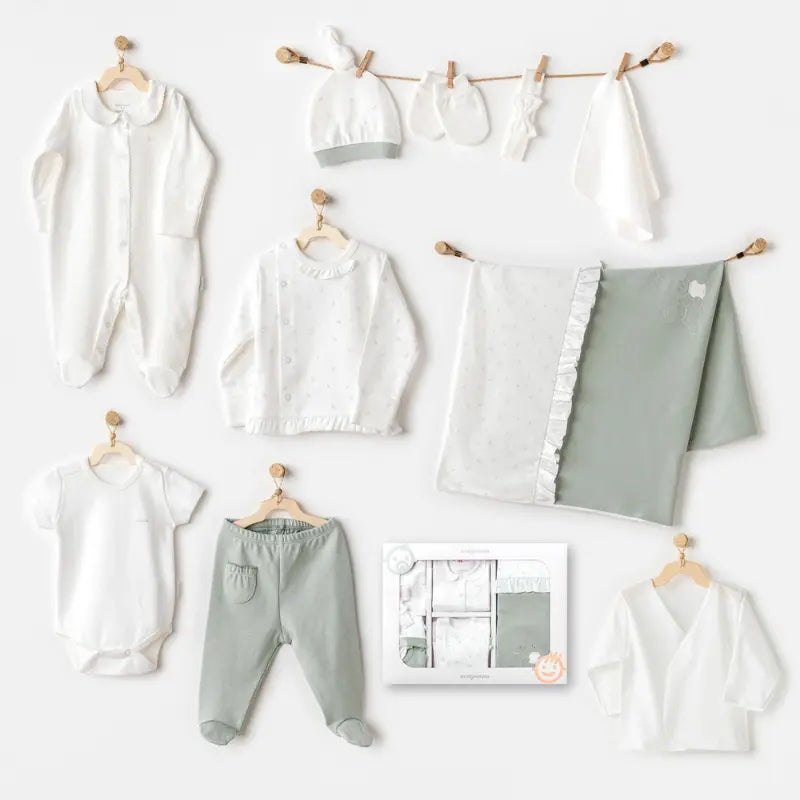 Andywawa Ensemble de 10 pièces pour nouveau-né, hôpital pour bébé fille - Image 1