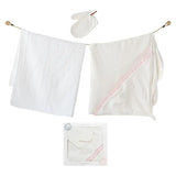 Andywawa Ensemble de serviettes en mousseline pour bébé fille 3 pièces - Image 1