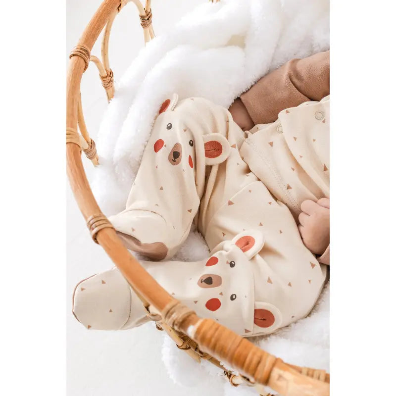 Andywawa Ensemble  graphique beige avec ours aventurier - Image 3