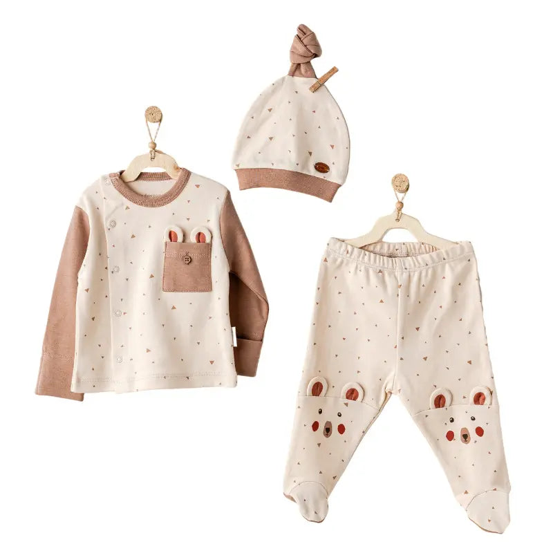 Andywawa Ensemble  graphique beige avec ours aventurier - Image 4