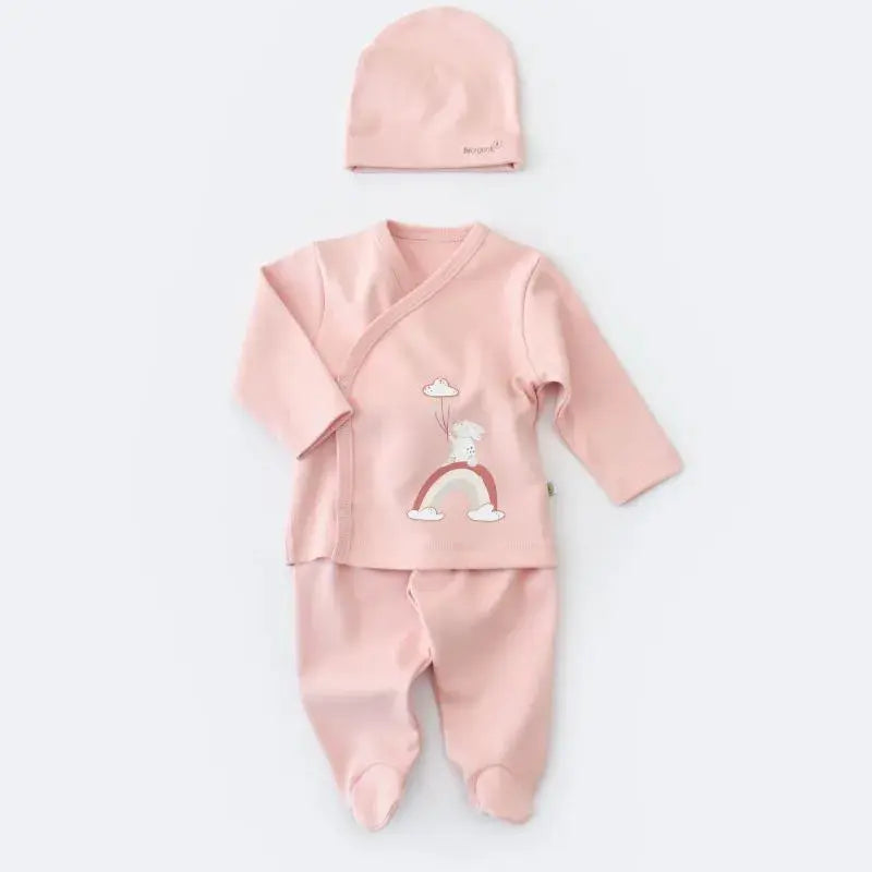 Andywawa Ensemble  pour bébé fille Rose - Biorganic - Image 1