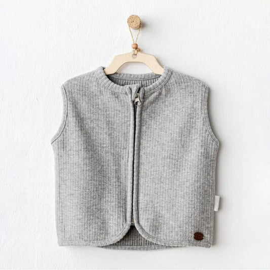 Andywawa Gilet bébé basique gris - Image 1
