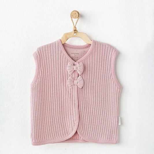 Andywawa Gilet d'hiver  pour bébé fille rose - Image 1