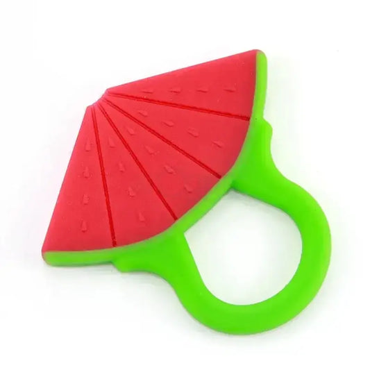 Anneau de dentition en silicone en forme de fruit pour bébés de 0 à 12 mois - Image 1