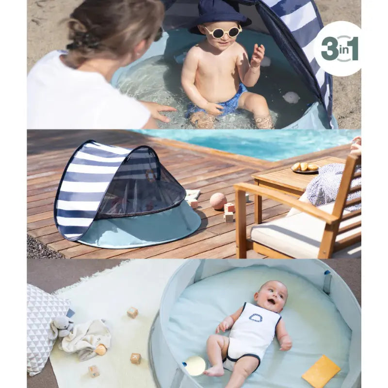 Aquani Aire de Jeux et Piscine Anti-UV FPS 50+ Marinière - BABYMOOV - Image 3