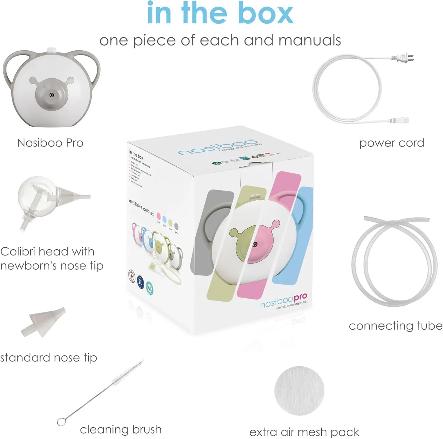 Aspirateur nasal Nosiboo Pro - Nettoyeur nasal pour bébés Rose - Image 2