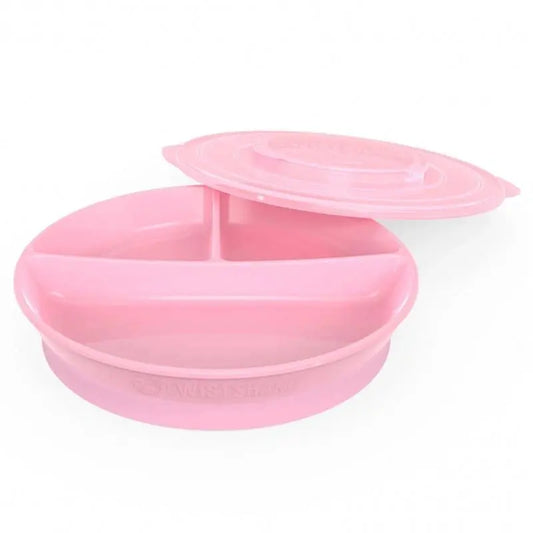 Assiette divisée TWISTSHAKE 6m+ Rose pastel - Image 1