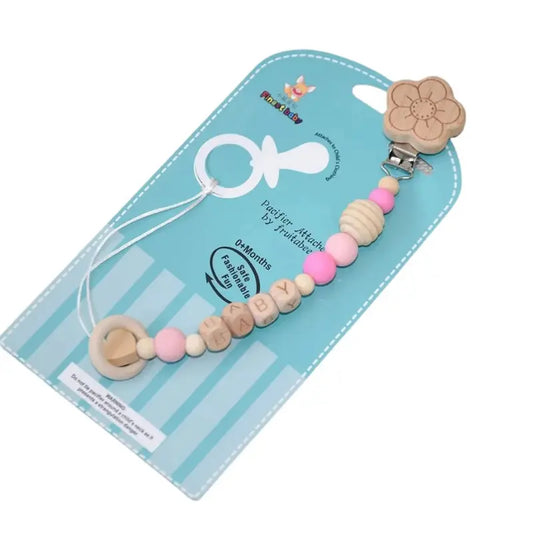 Attache sucette en bois et silicone -MN36 - Image 3