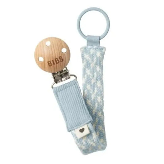 Attache- tétine BIBS Paci Braid Bleu bébé - Image 1
