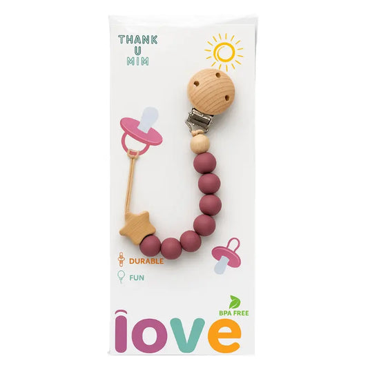 Attache-tétine en bois et silicone – Thank U MOM - Image 3