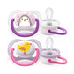 AVENT 2 Sucette ULTRA Air Animals Filles 0-6 Mois - Image 2