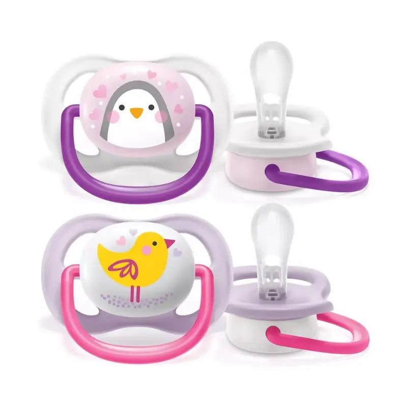 AVENT 2 Sucette ULTRA Air Animals Filles 0-6 Mois - Image 2